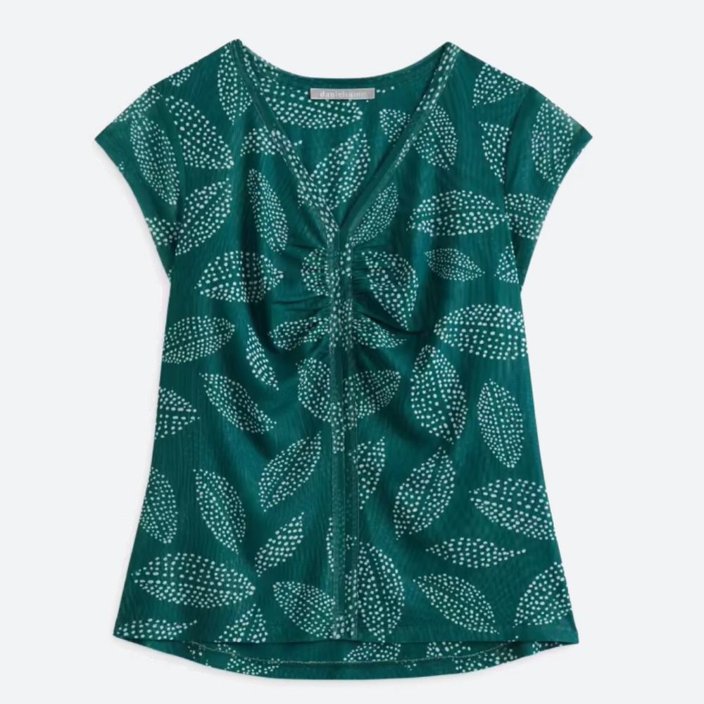 NWT Daniel Rainn Size Small Louis V Neck Cap Sleeve Knit Top